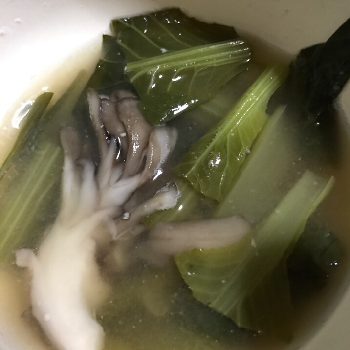 舞茸と小松菜の味噌汁♪